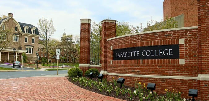 brick sign for Lafayette College